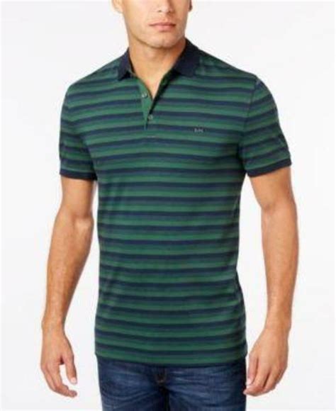 michael kors men's bold feeder stripe polo|Men's Blue Polo Shirts .